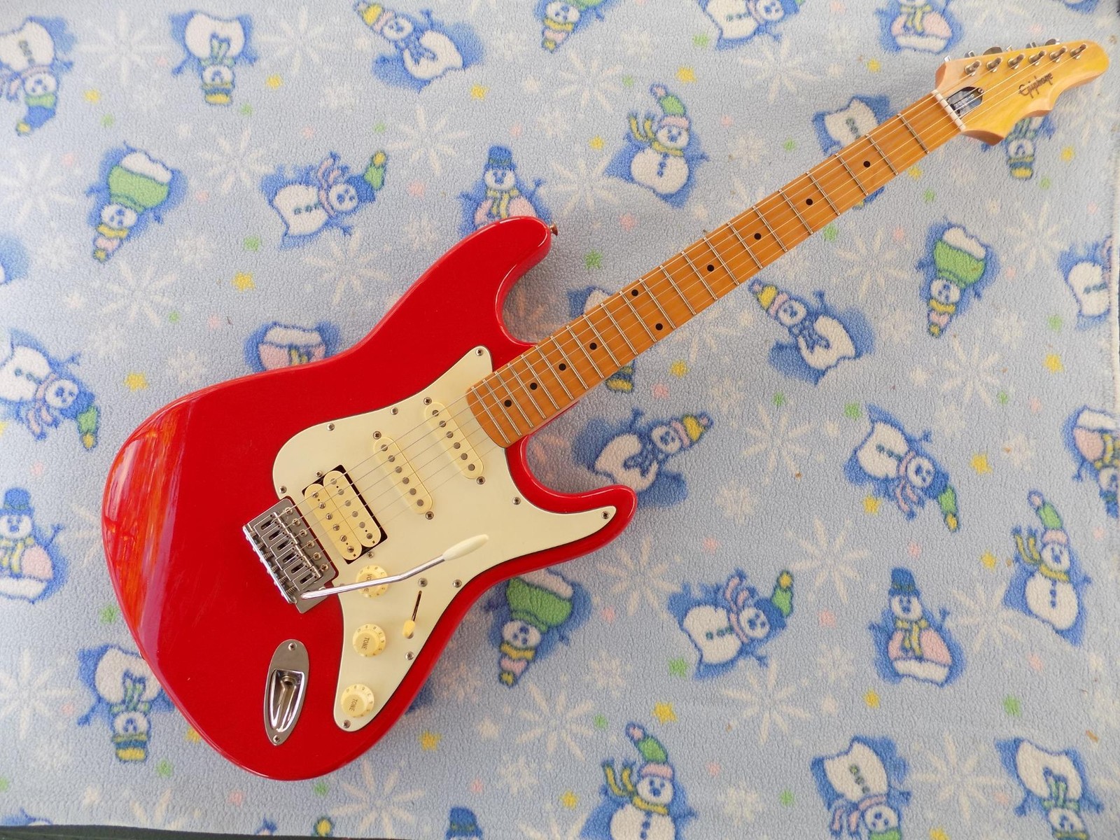 1999 Epiphone Fat-210 SSH “Batwing” Strat,Indonesian Made ,Custom Wiring, Cool