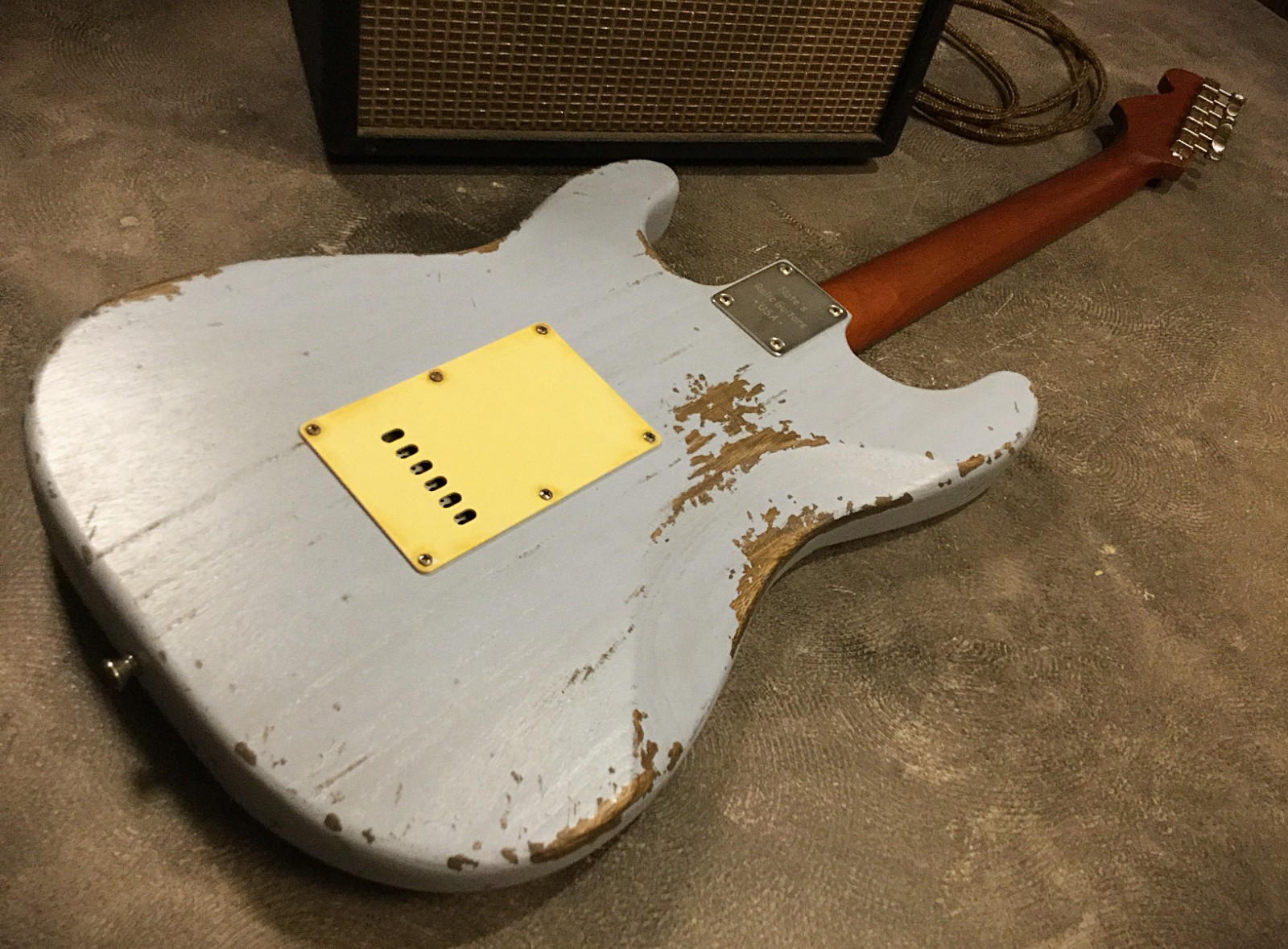USA Relic Electric Guitar Road Worn Blue Mist by Nate’s Relic Guitars
