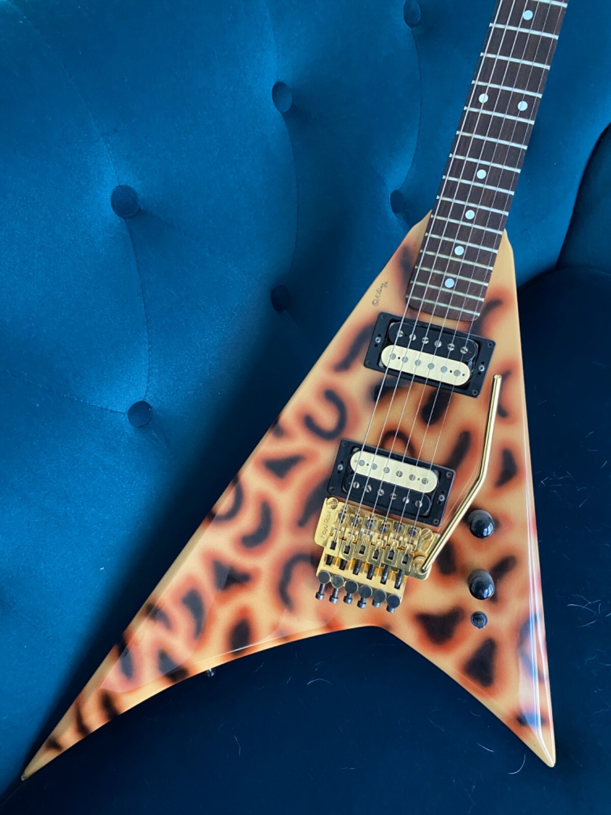 1986 Kramer American Vanguard – DENNIS KLINE Leopard Skin Graphic