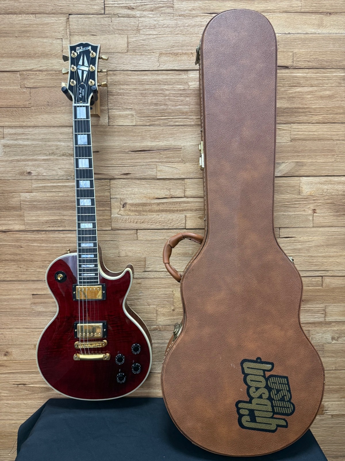Gibson Les Paul Custom Premium Plus Guitar 1999- USA- Wine Red Flame Top w/OHSC