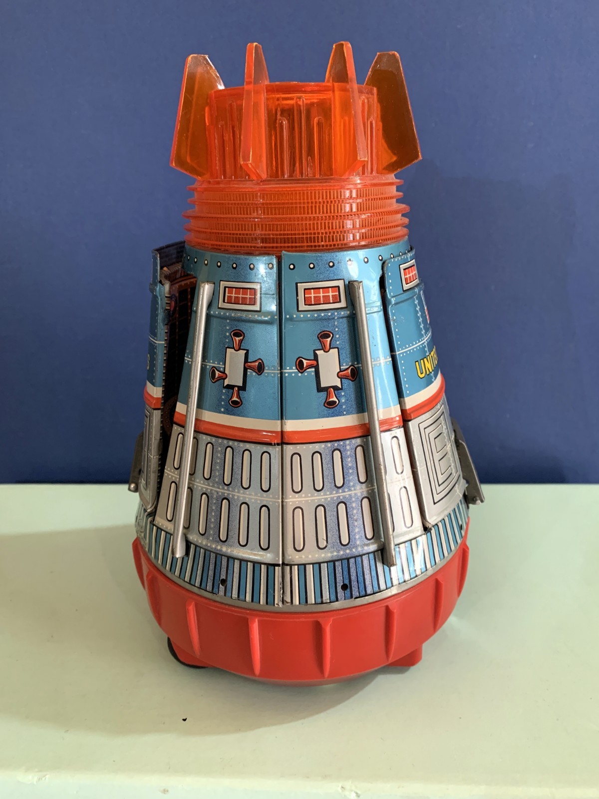 VINTAGE TIN TOY SUPER SPACE SHIP CAPSULE HORIKAWA SH JAPAN 1960s