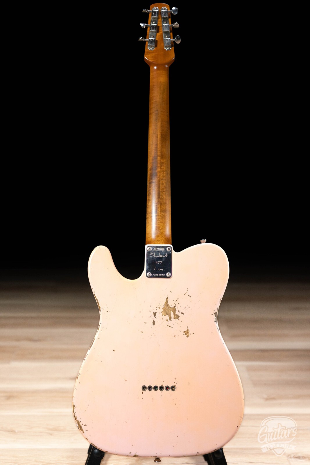 Shabat Lion Swamp Ash T-Style w/ Flame Maple Neck & Lollar Special T’s – Pink