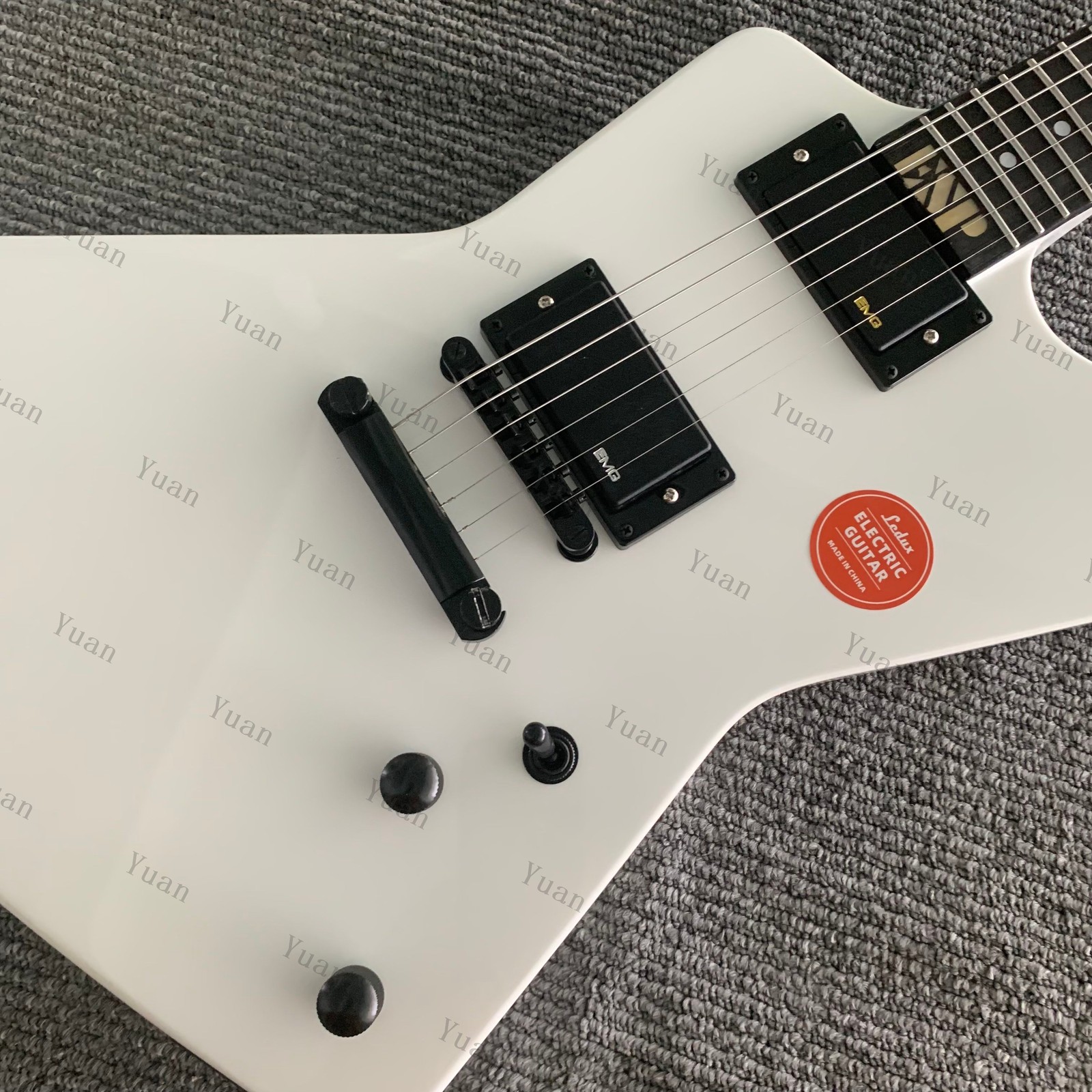 Custom EX Solid BodyElectric Guitar Stainless Rounded Fret Edge HH Pickups