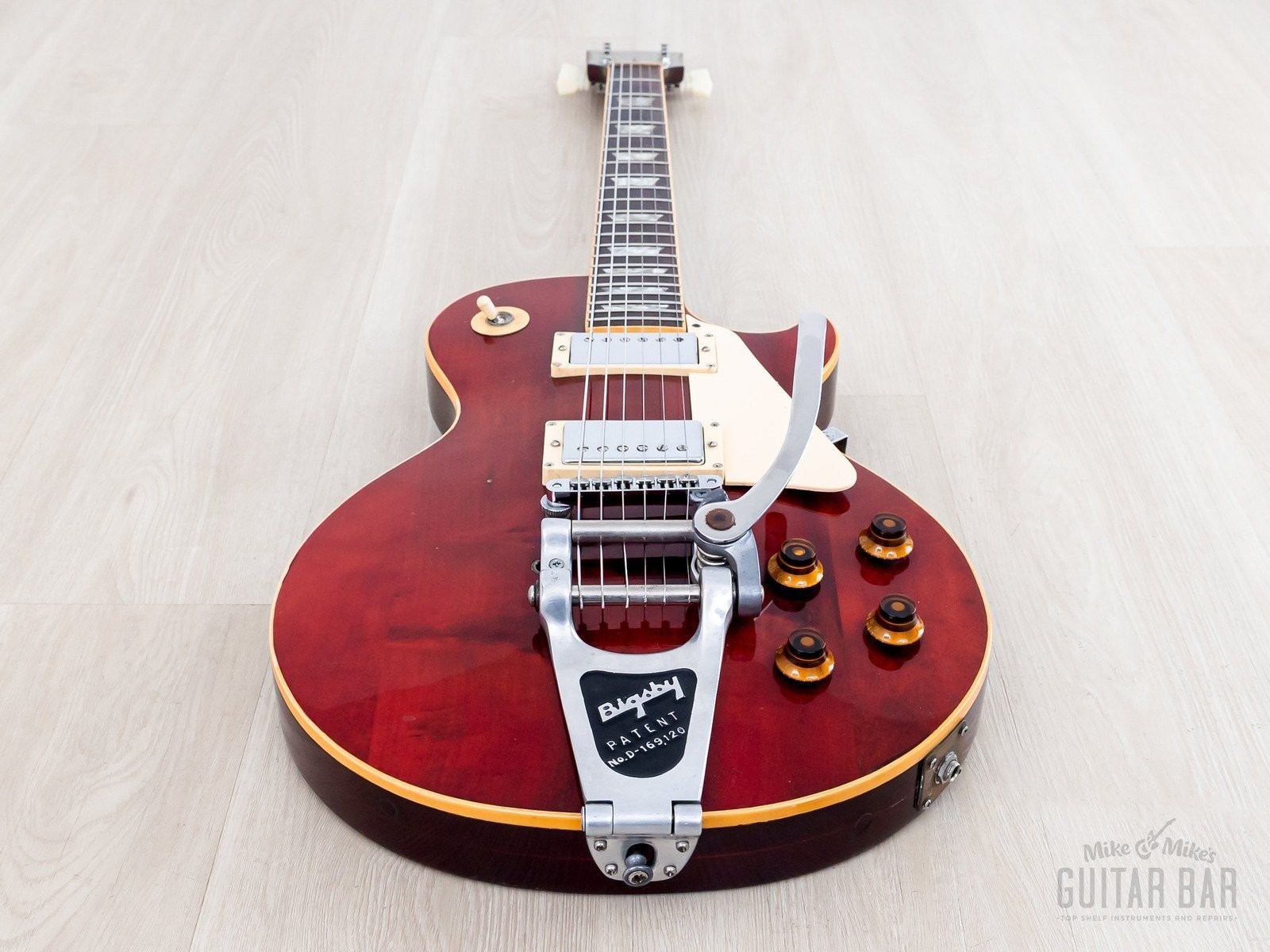 1975 Gibson Les Paul Deluxe Vintage Guitar Cherry, Humbucker Conversion w/ Case