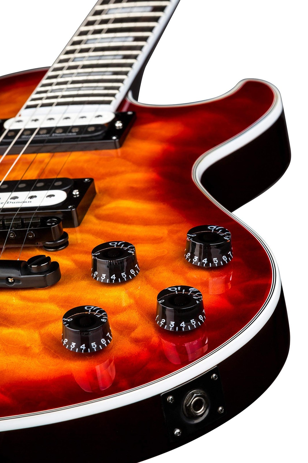 Dean Thoroughbred Select Quilt Top Electric Guitar, Trans Cherry Sunburst