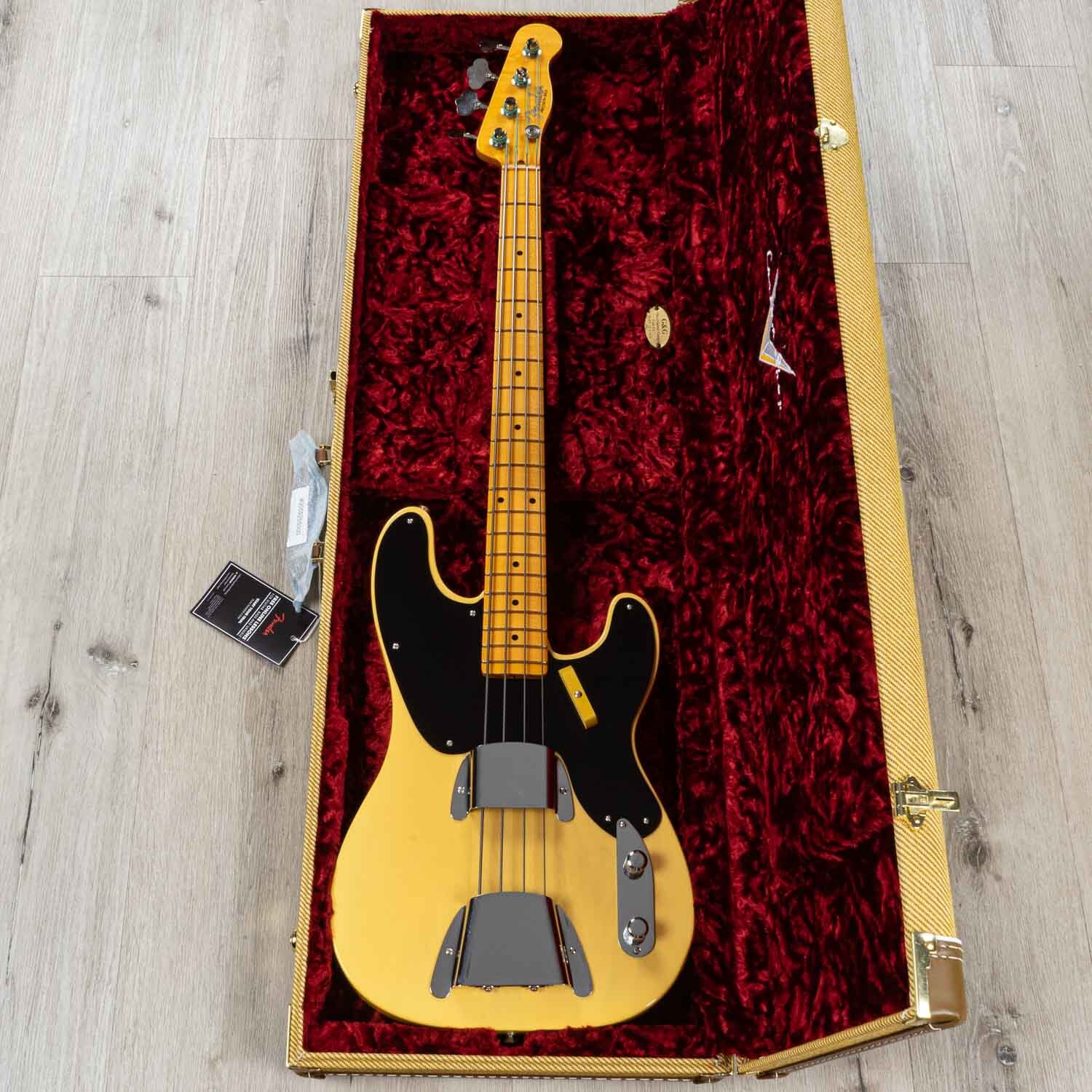 Mint Fender Custom Shop Vintage Custom 1951 NOS Precision Bass, Nocaster Blonde