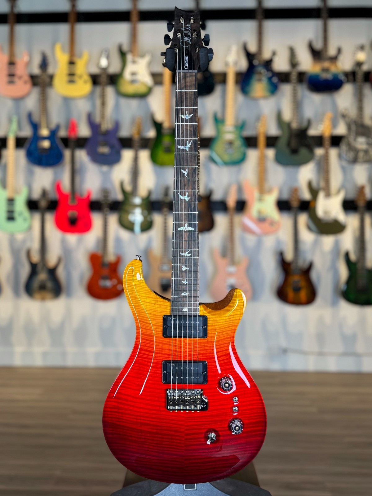 PRS Custom 24-08 “10 Top” Sprayer’s Choice Wood Library – Orange to Yellow Fade
