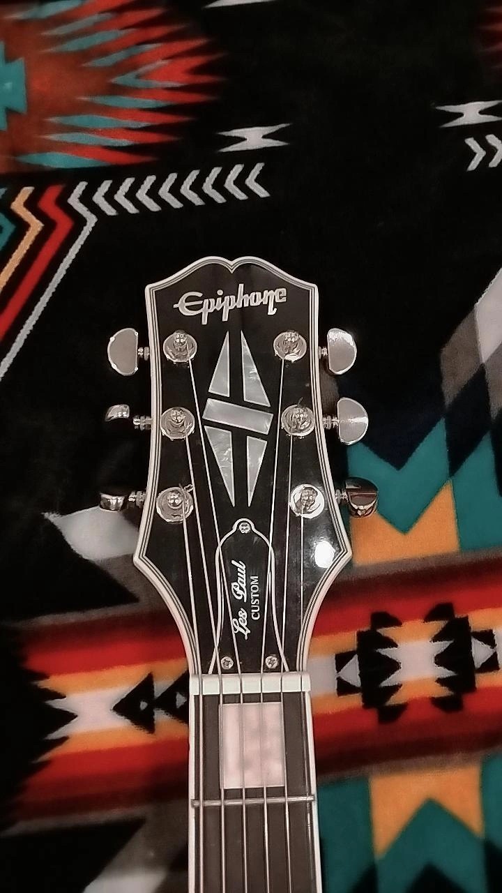 Black and Silver Empihone Electric Guitarr, Used, Good Condition, Cash Only