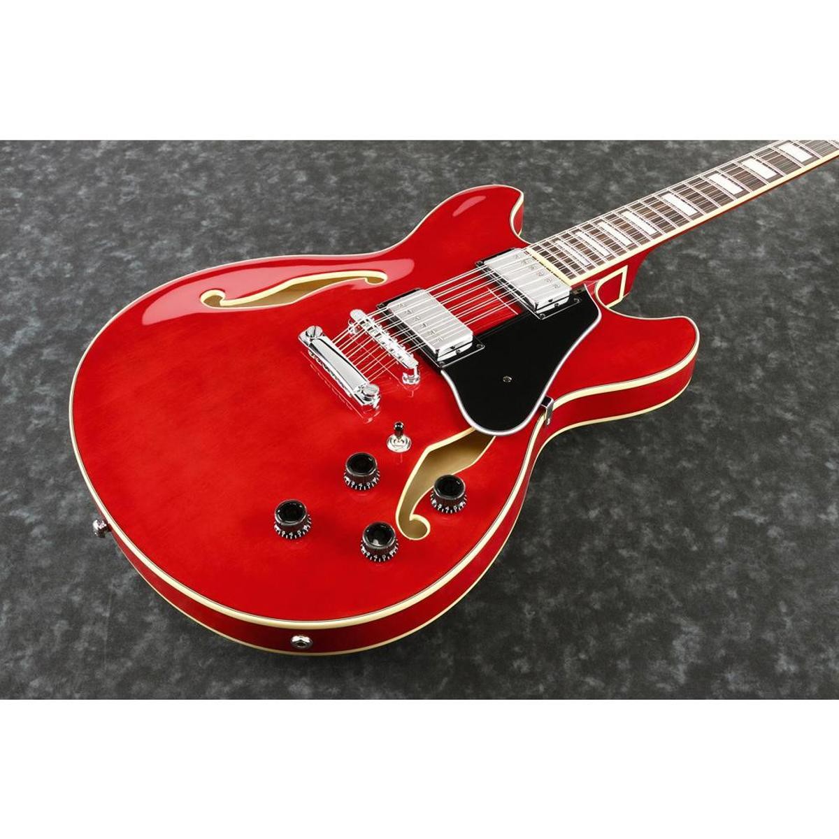 Ibanez AS Artcore AS7312 12-String Electric Guitar, Transparent Cherry Red