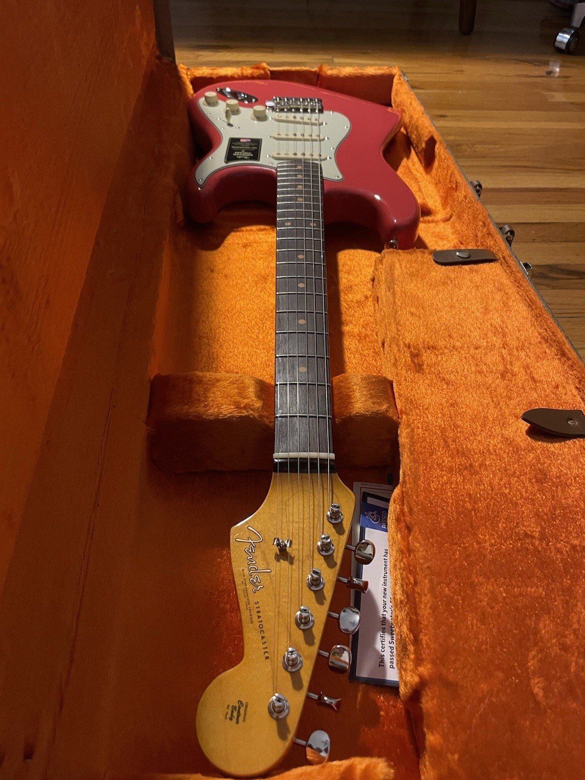 Fender American Vintage II 1961 Stratocaster Electric Guitar – Fiesta Red