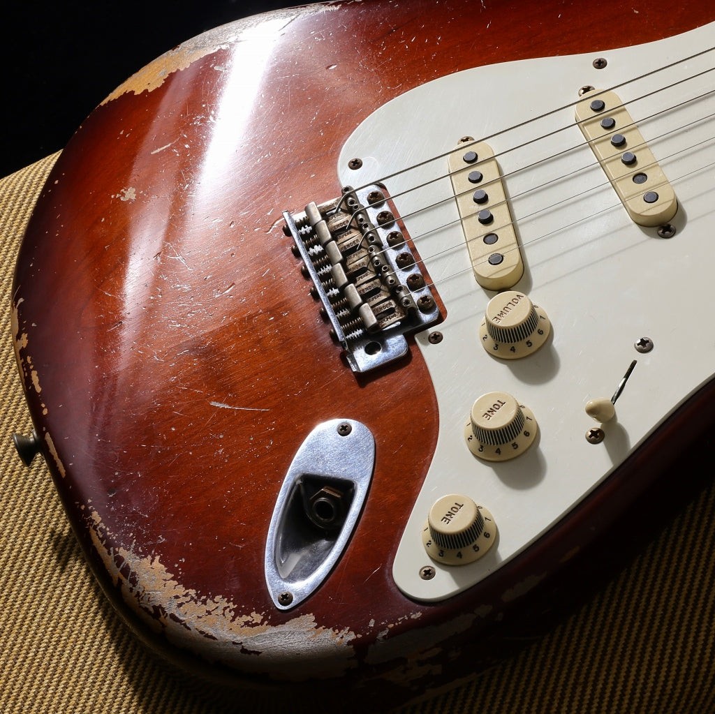 Fender CS MB 1957 Stratocaster Heavy Relic Violin Burst by Todd Krause [R111286]