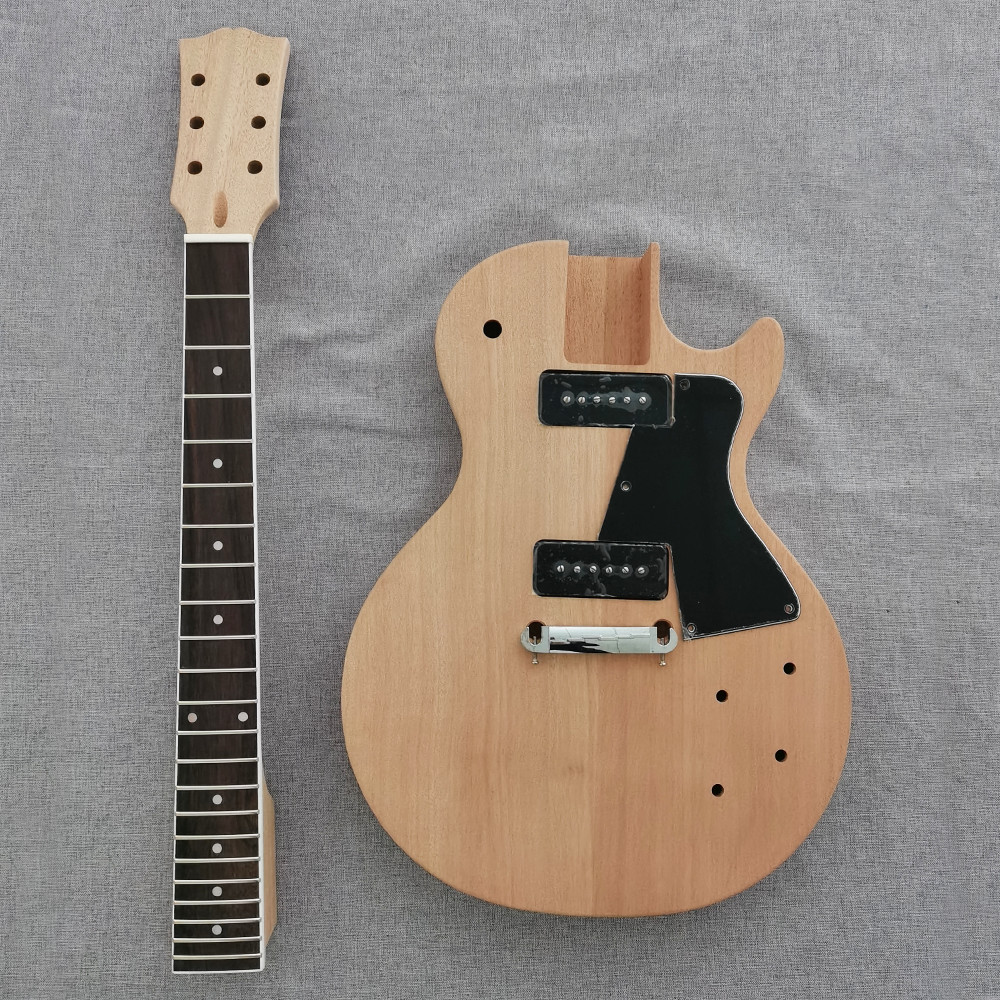 DIY L P 6 String Electric Guitar Kit Humbucker Pickup CR part set neck 22frets