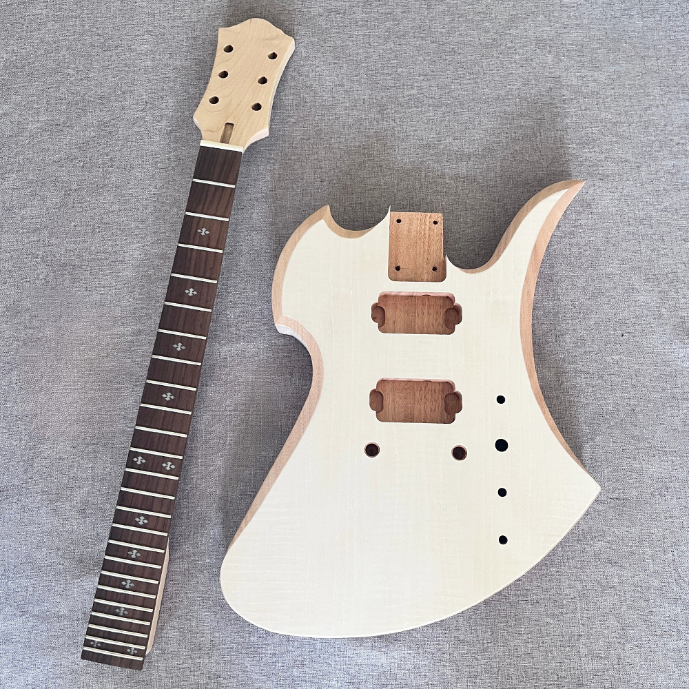 DIY Mockingbird Electric Guitar Kit Mahogany Body Maple Neck CR part bolt-on 24F