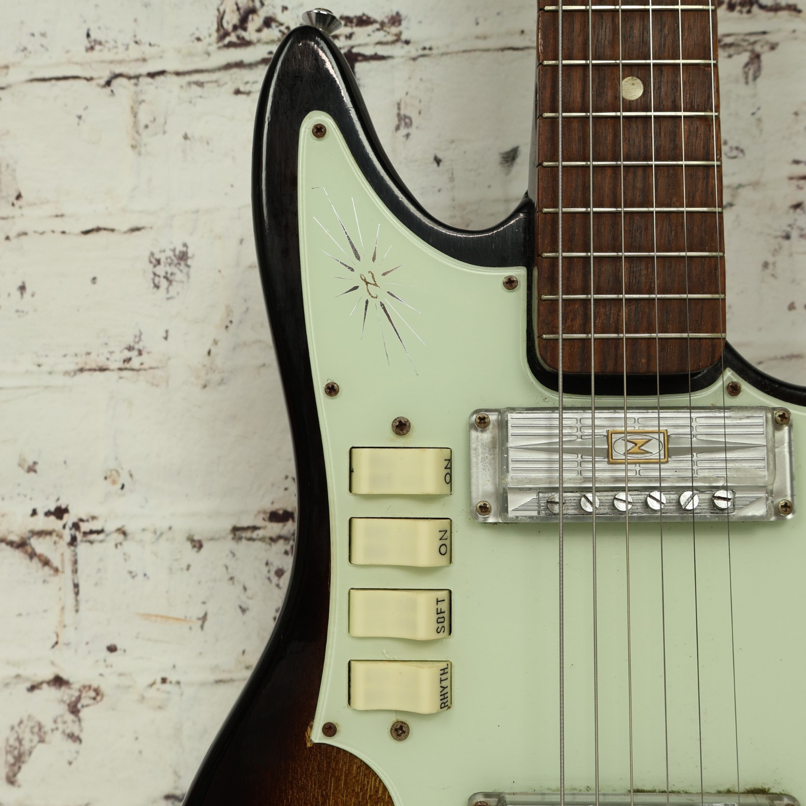 Vintage 1960s Zen-On (Zenon) Offset Sunburst Electric Guitar (MIJ)