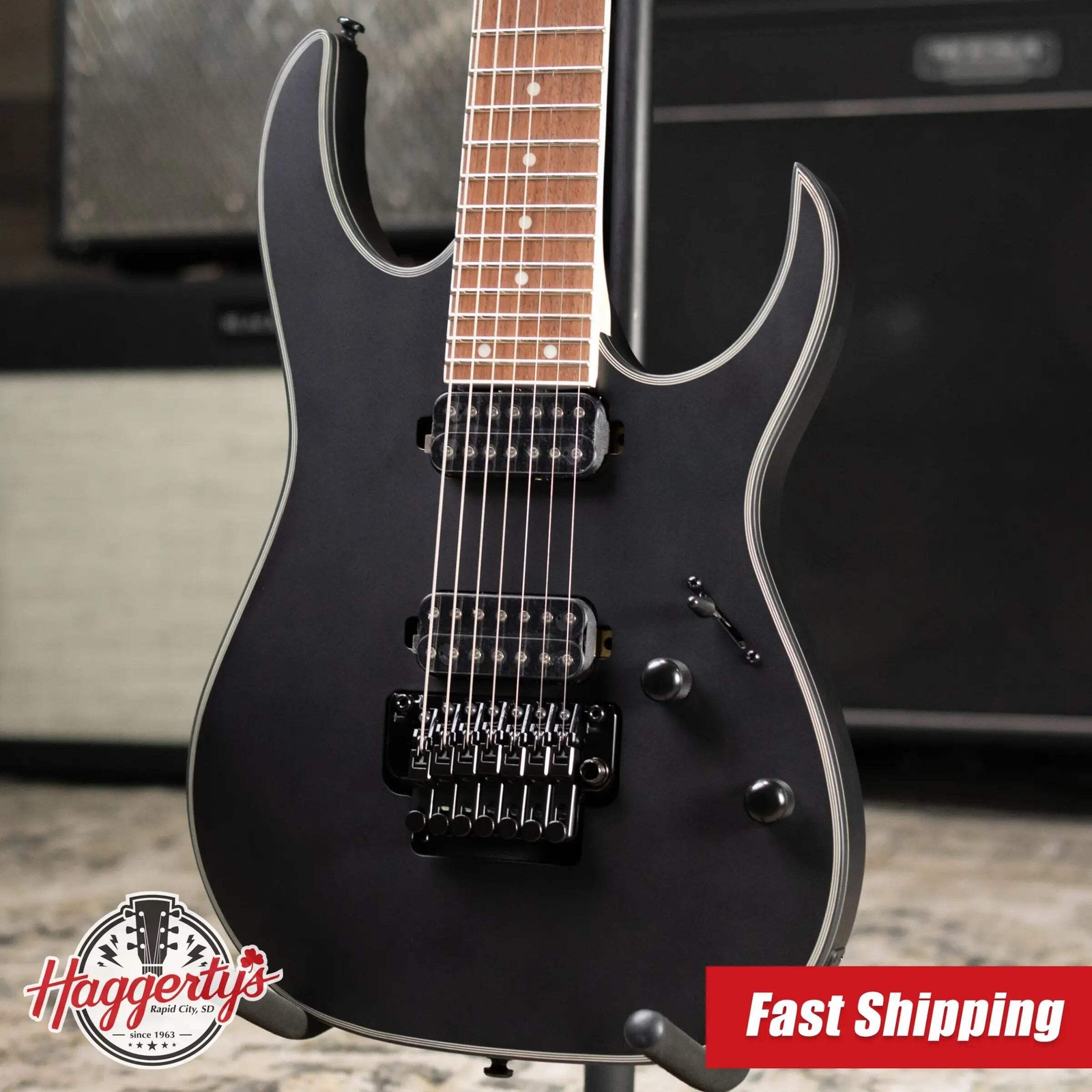 Ibanez RG7420EX 7-String Electric Guitar – Black Flat