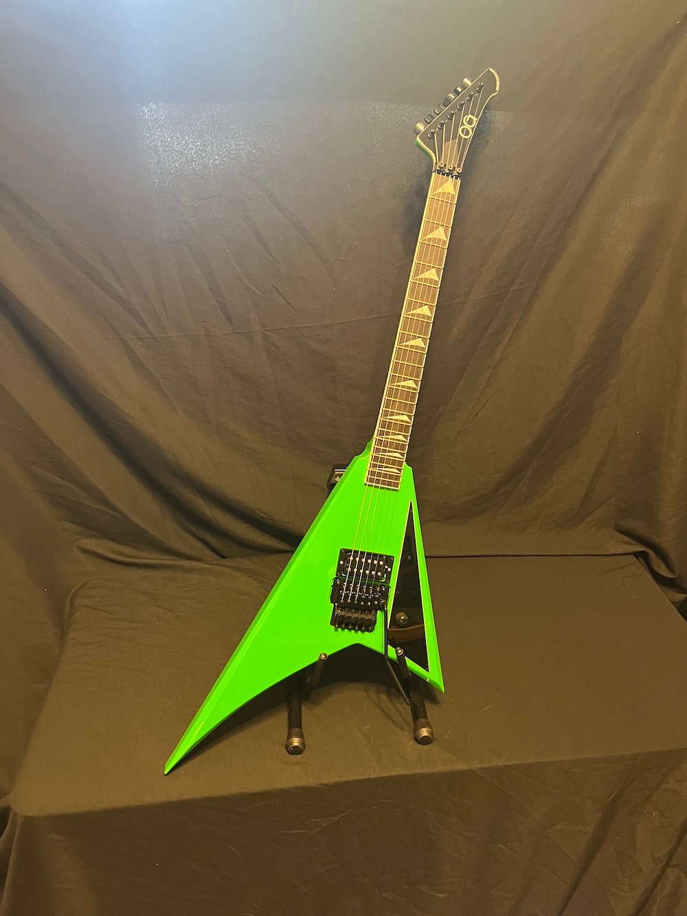 2024 OG Grover Jackson USA Concorde Flying V Guitar in Slime Green W/OHSC