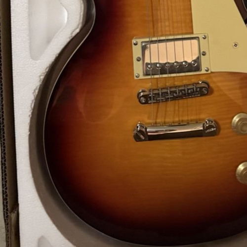 Brown electric guitar – Flame maple top HH pickups mahogany neck US warehouse