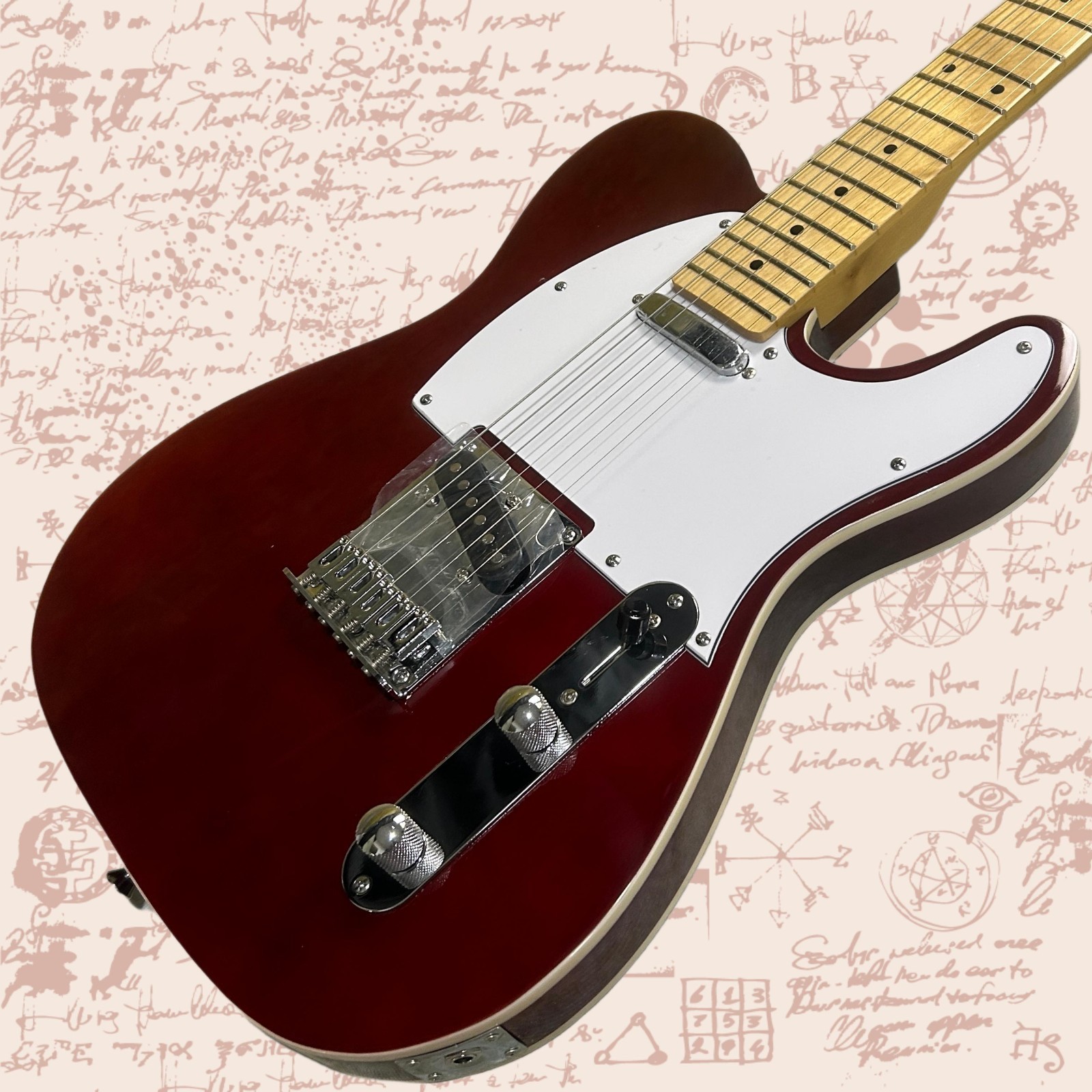 Electric Guitar Wine Red Color Maple Fretboard Double Binding Tele Guitar