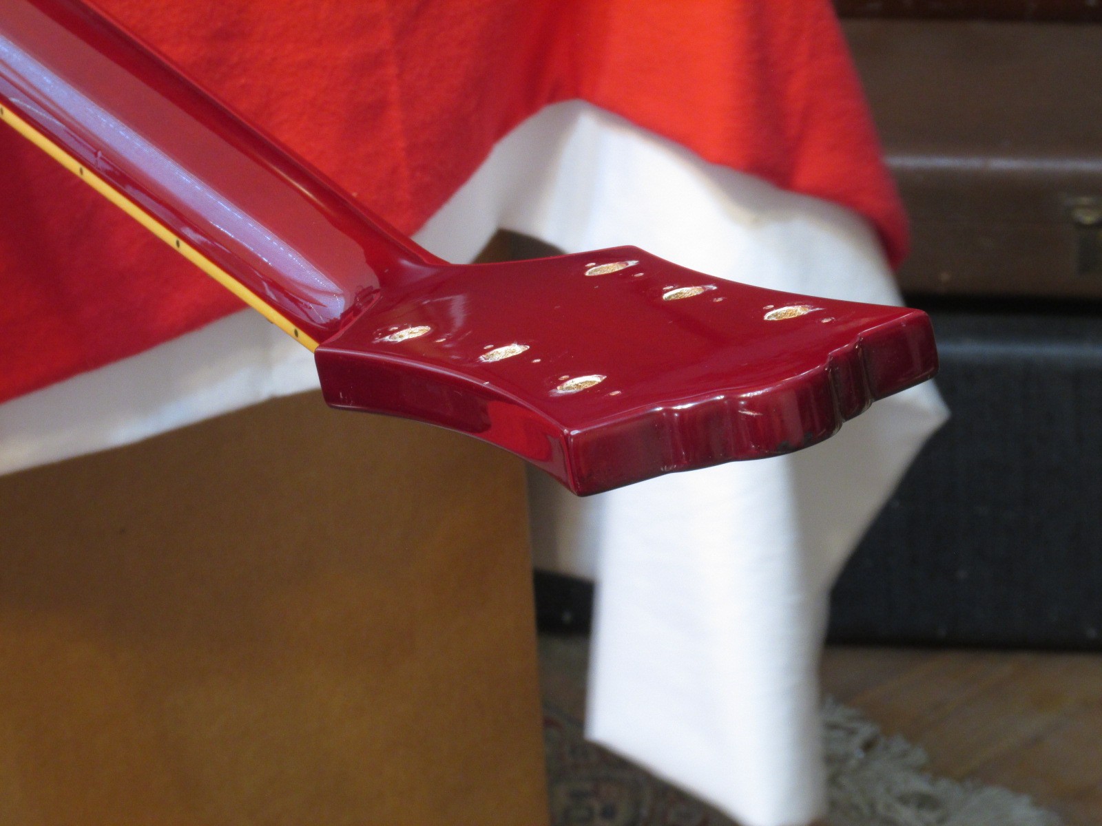 2020s Guild S-100 Polara Guitar Body Neck – See-Through Cherry Red