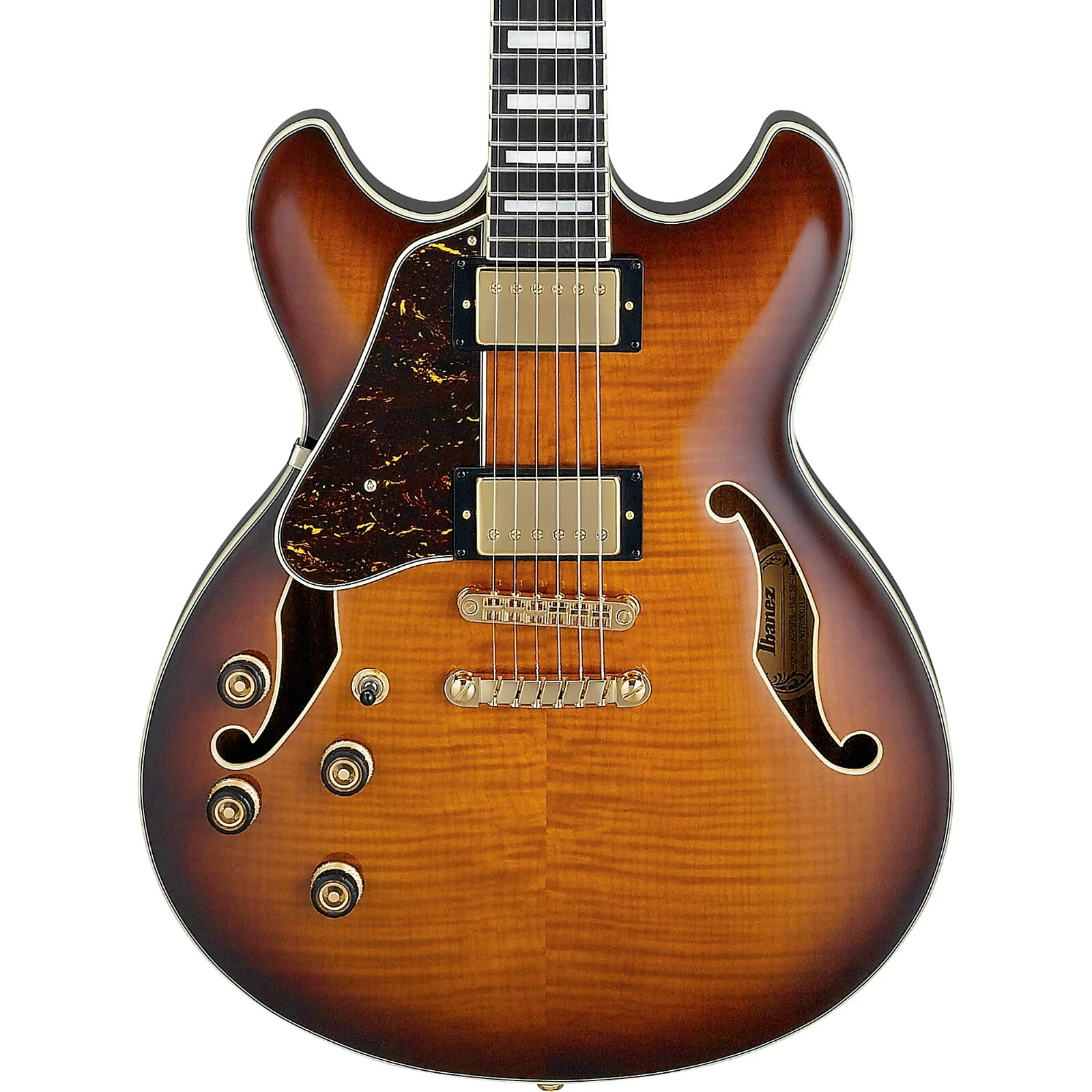 Ibanez AS93FMLVLS Semi-Hollow Body Electric Guitar, Left-Handed, Violin Sunburst