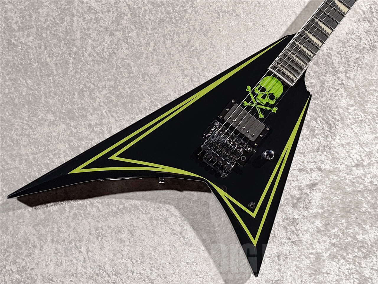 EDWARDS E-ALEXI GREENY Black Lime Green Pinstripe & Skull Tracking New