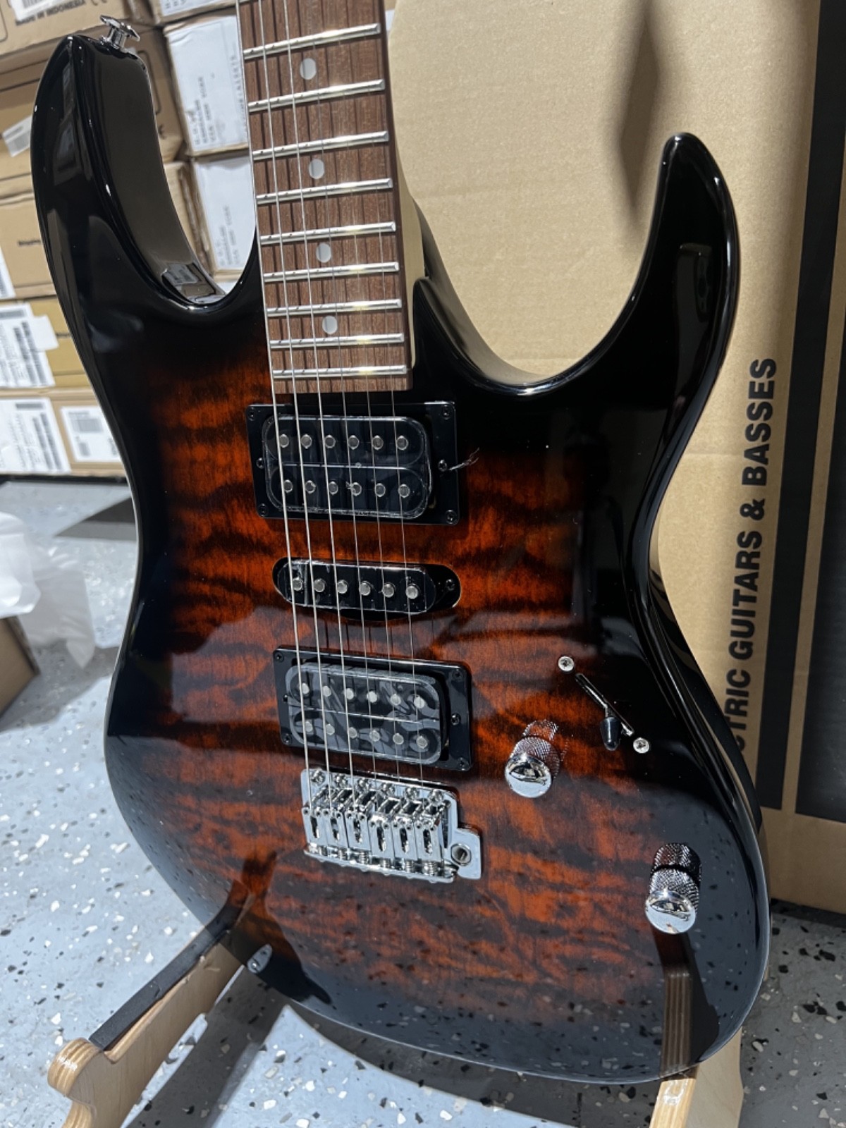 Ibanez Gio GRX70QA Electric Guitar – Sunburst