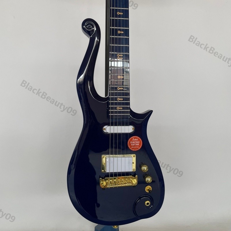 Electric Guitar Midnight Navy Blue Finish Stainless Rounded Fret Edge HS Fast