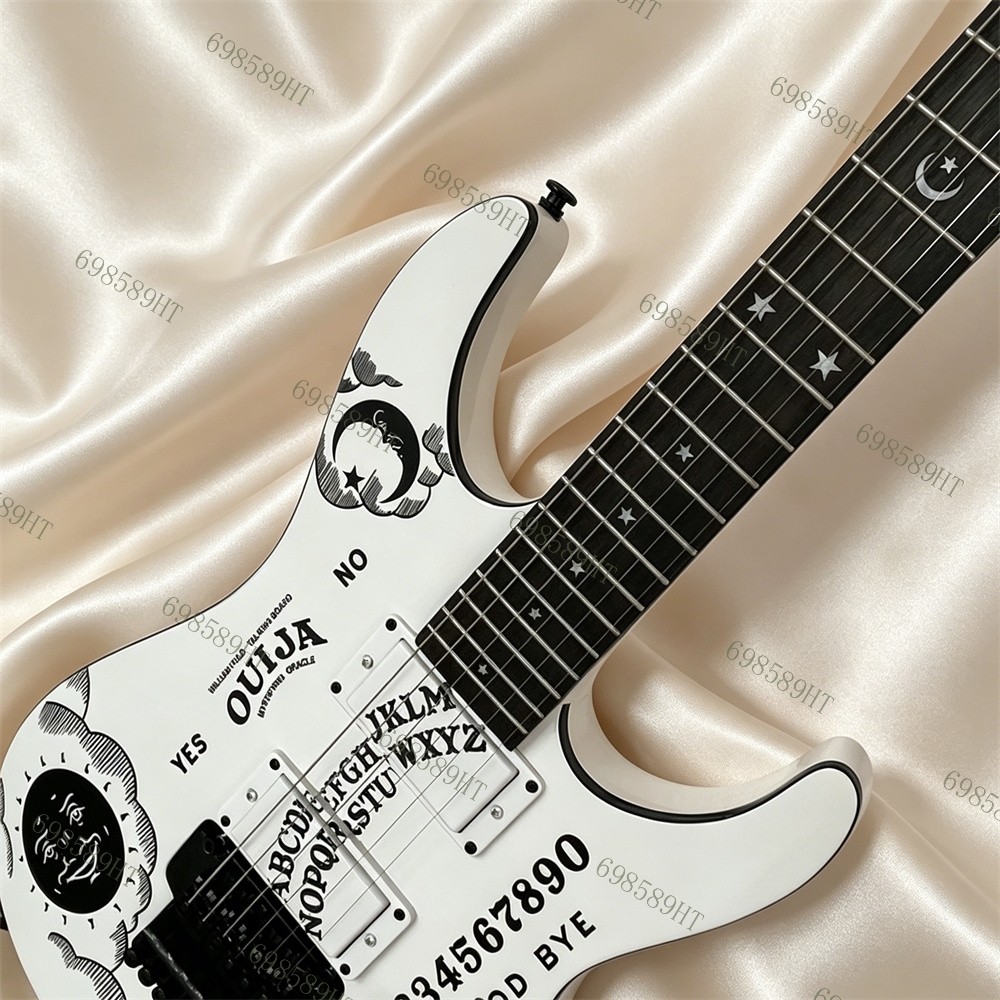 Ledux KH-2 Ouija Solid Electric Guitar Moon&Star Fretboard Inlay FR Bridge White