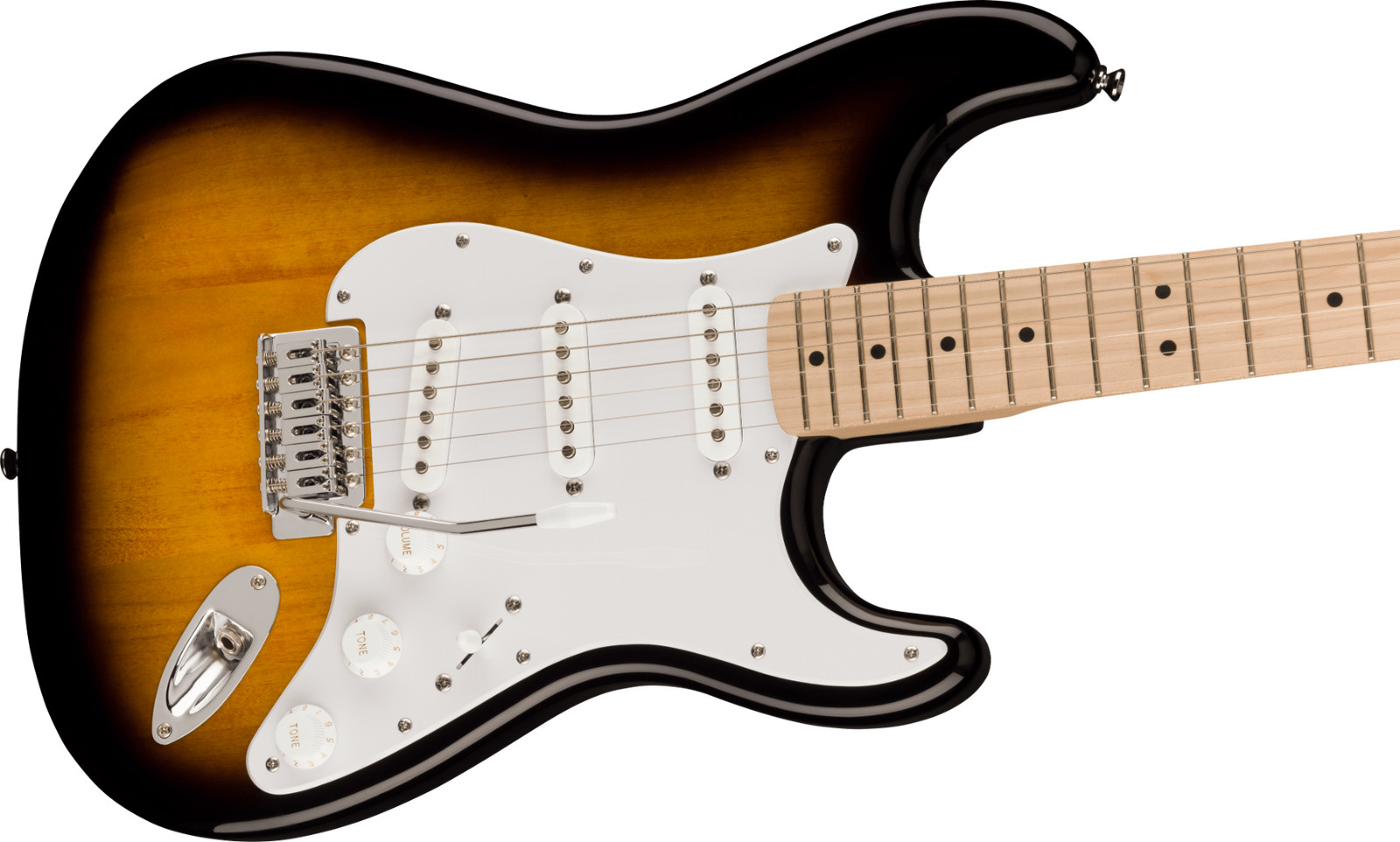 Fender Squier Sonic Stratocaster Electric Guitar, 2-Color Sunburst, Maple Neck