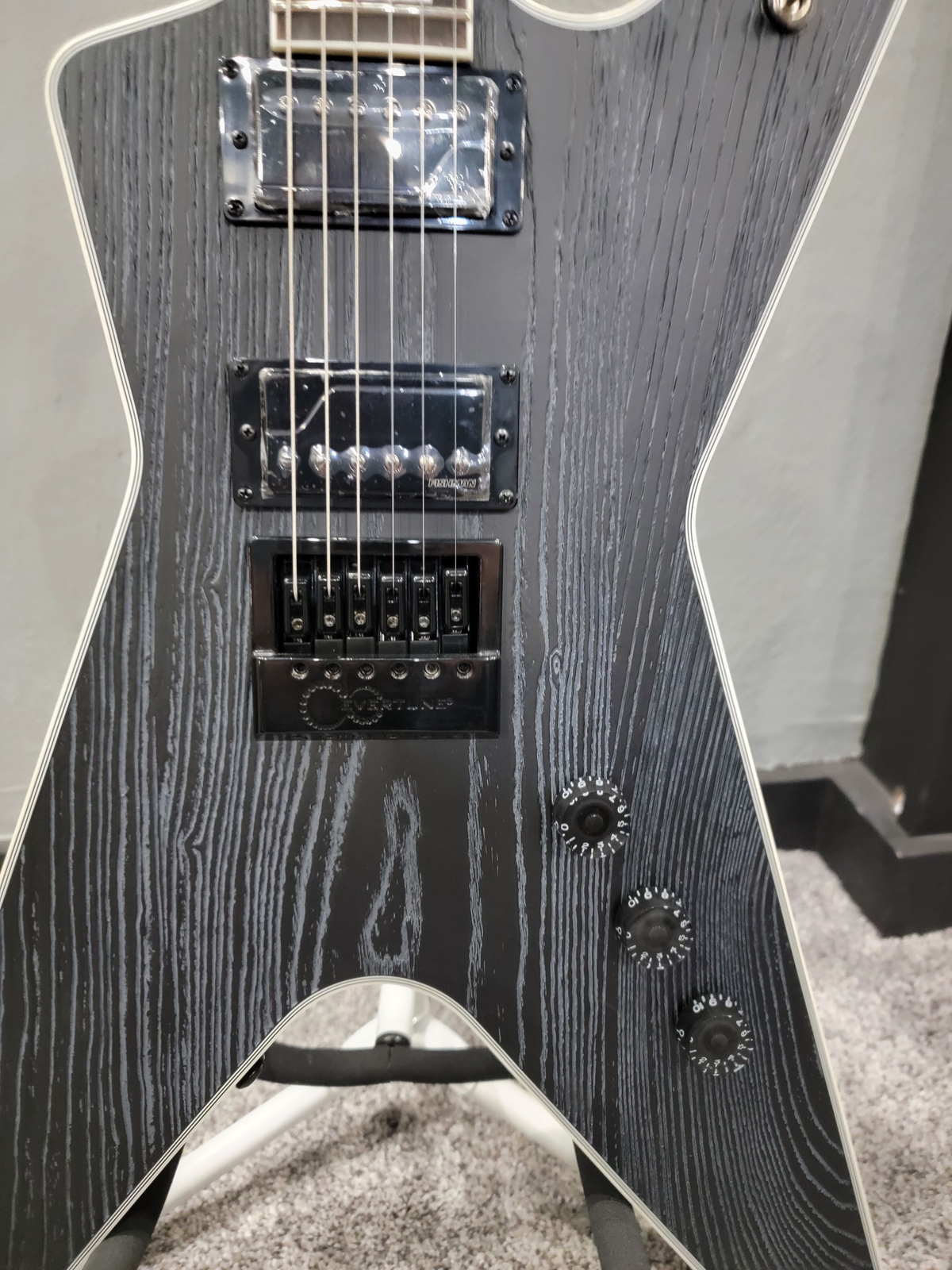 Dean Custom Run #16 Electric ML Guitar, Sandblasted Grey, (#70) DCR ML ET FL SBG