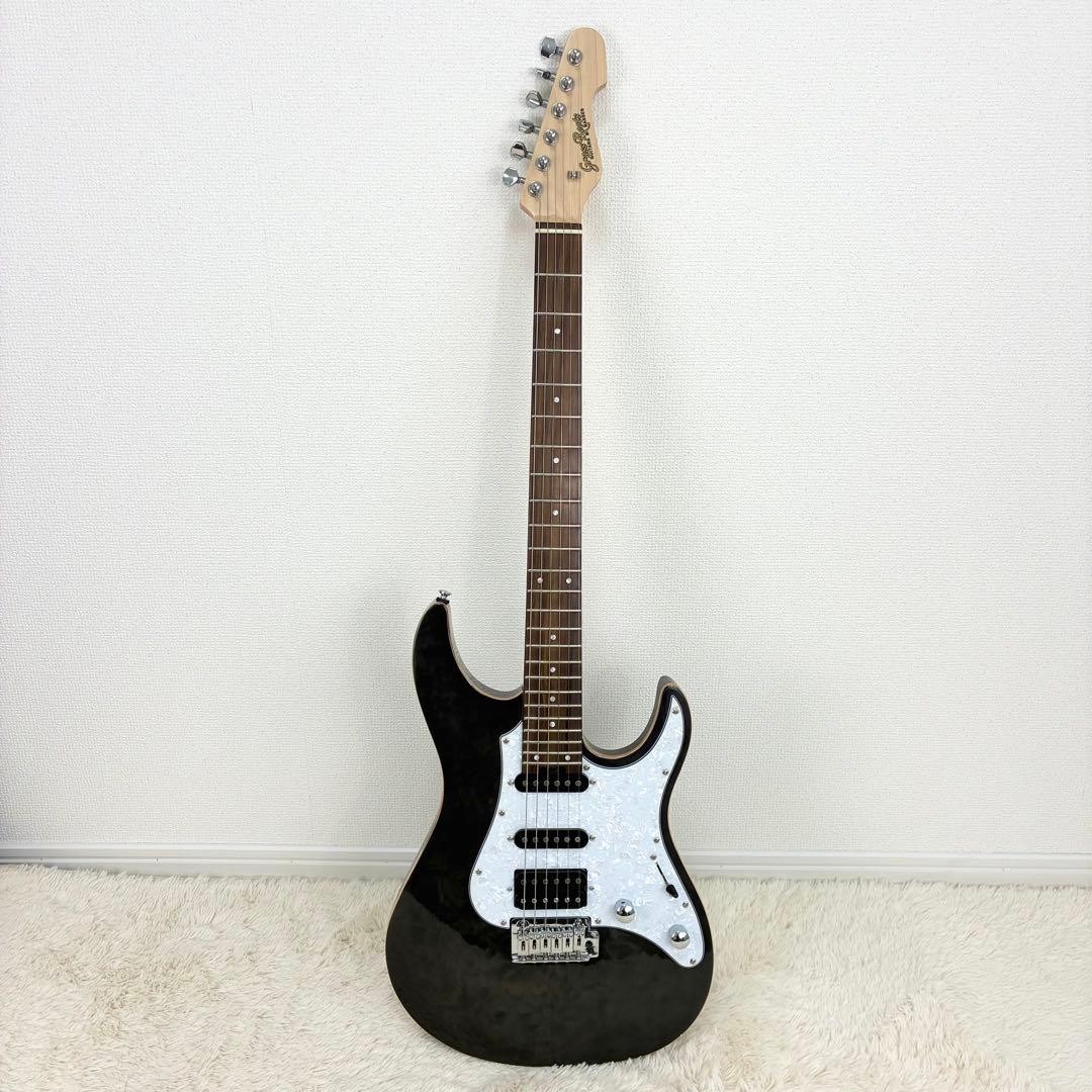 GrassRoots G-Snapper-CTM Electric Guitar See Thru Black Quilted Maple Veneer