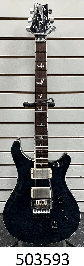 PRS SE Custom 24 Charcoal Burst Quilt Electric Guitar – (READ DESCRIPTION)