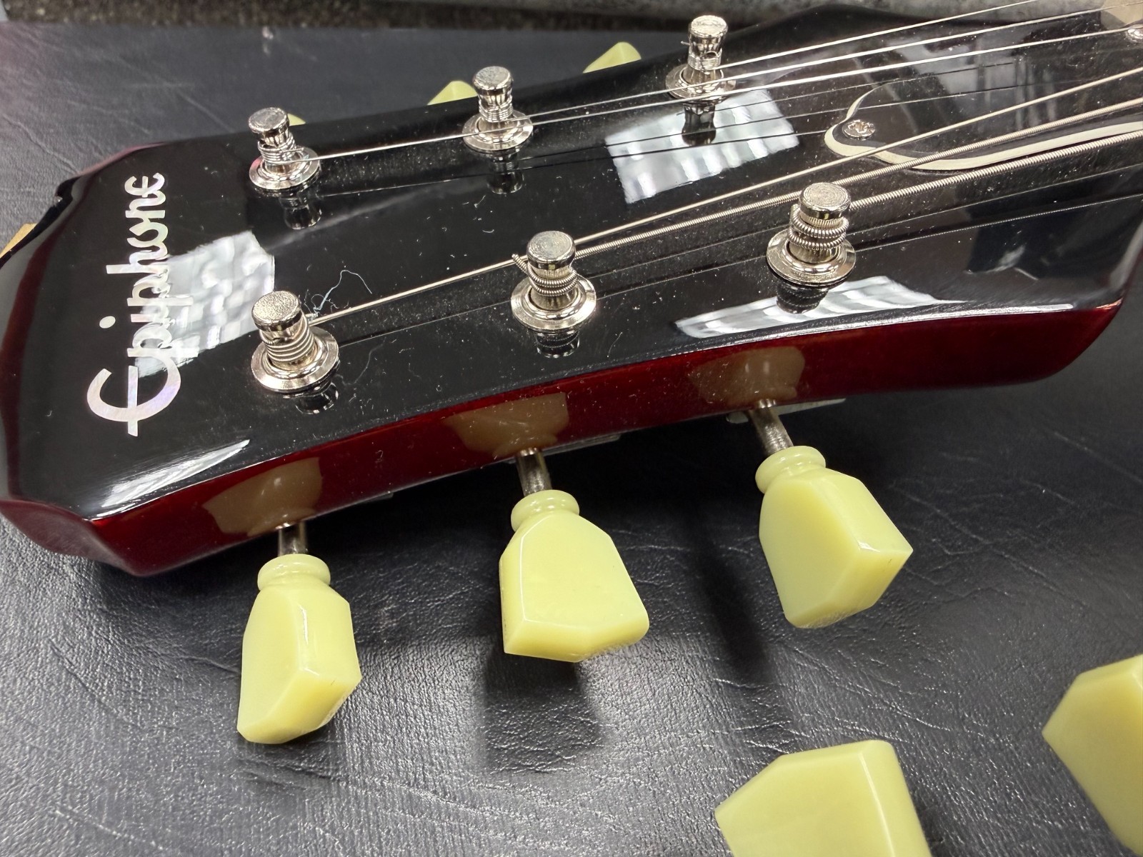 Epiphone G-1275 Double Neck Electric Guitar Cherry w/Original Case EXCELLENT! –