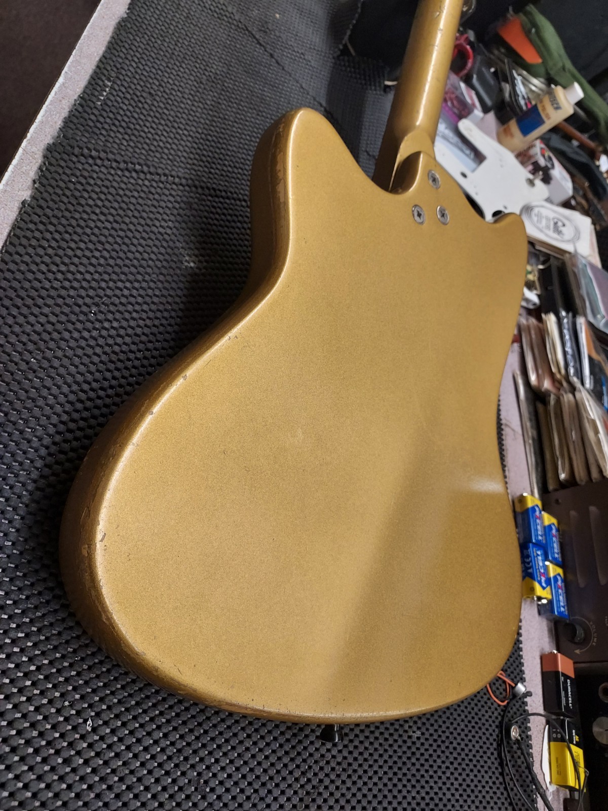 1965 Airline Bobkat Guitar Gold Harmony DeArmond Pickup Made In USA
