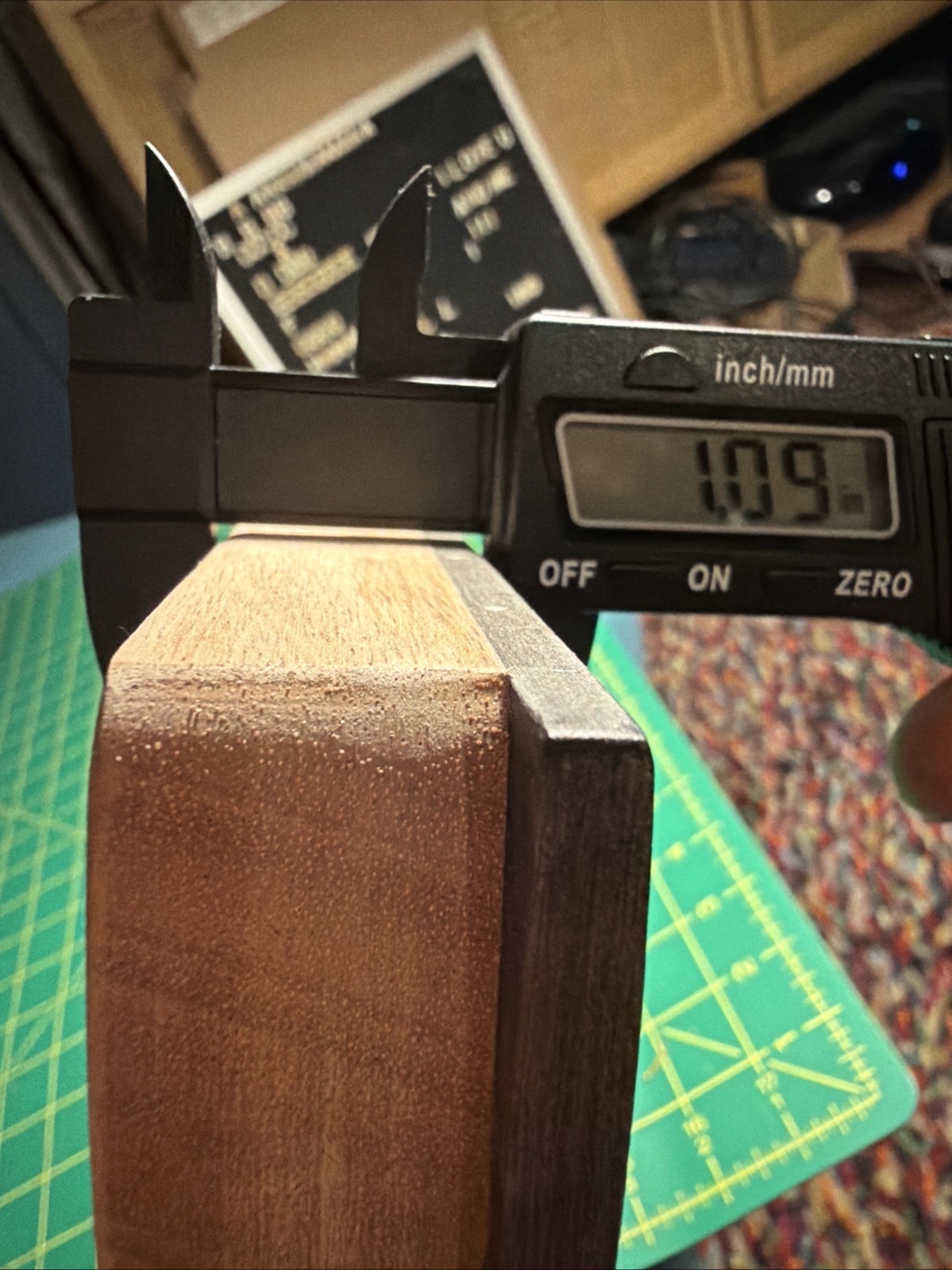 3×3 Blank Unused Custom Guitar Neck 22 Fret Rosewood Ebony No Inlays ￼
