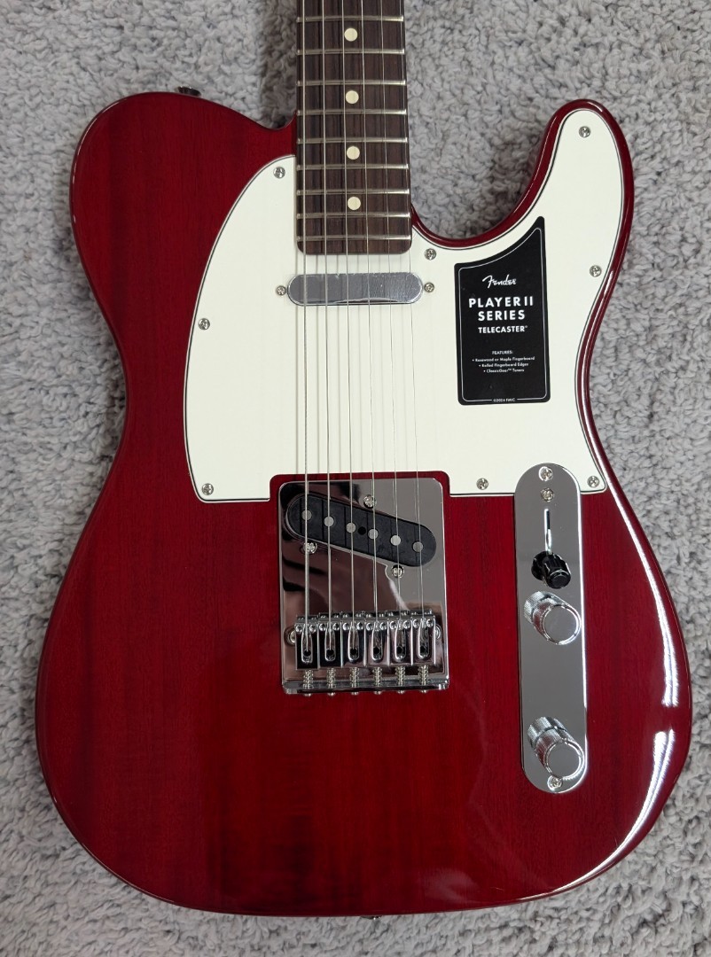 Fender Player II Telecaster guitar, Rosewood Fingerboard, Transparent Cherry