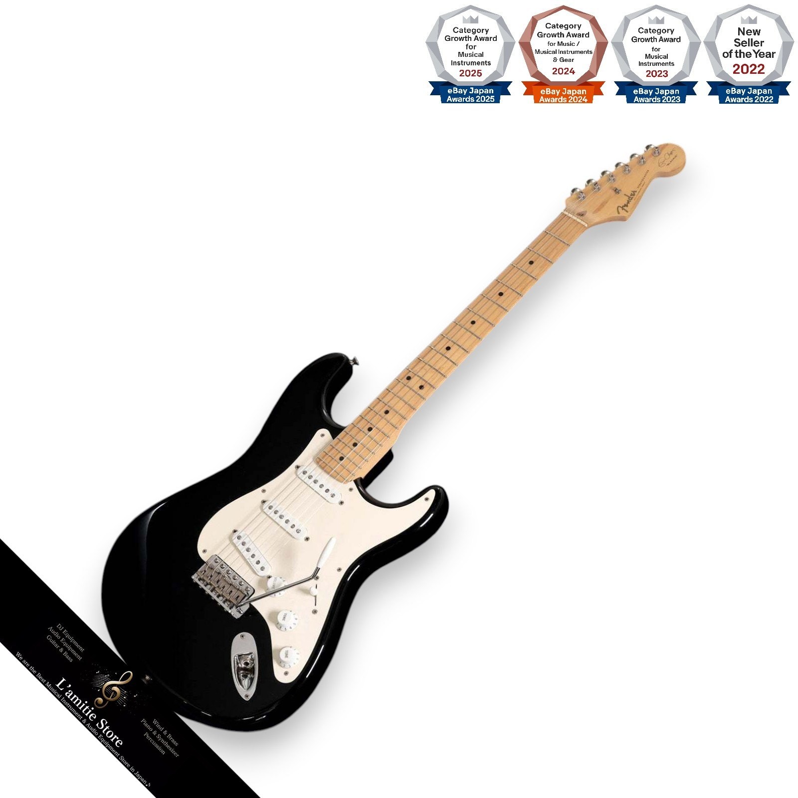 Fender Eric Clapton Stratocaster Black with Vintage Noiseless Pickups 2003