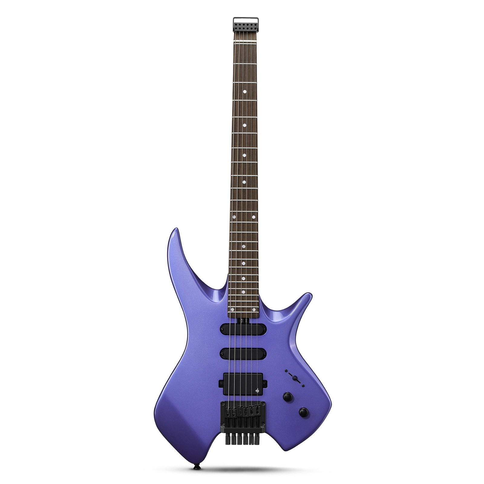 Donner HLX-500 Headless Electric Guitar – HSS Solid Body with Bag Purple Craze