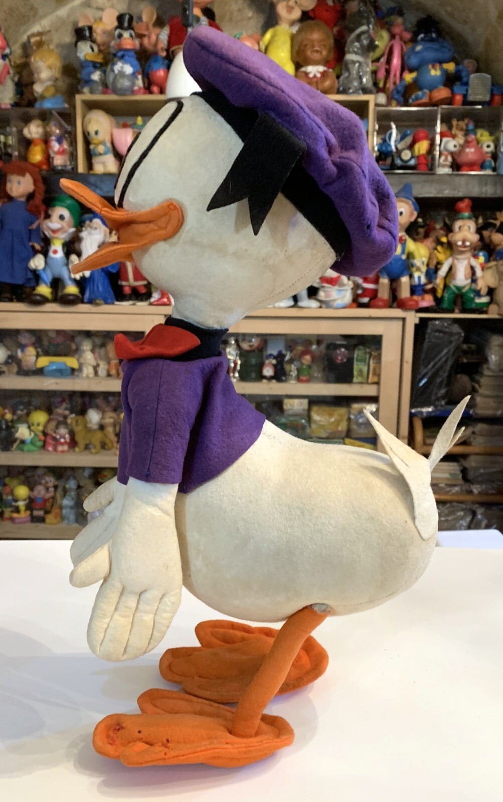 VINTAGE LARGE 17″ TOY DOLL FELT DONALD DUCK PANNOLENCI LENCI DISNEY LARS CRESBA