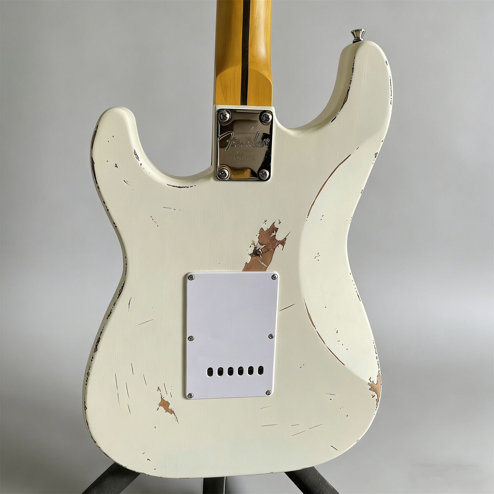 Vintage aged white top Electric Guitar Alder Body Maple Fretboard&Neck Chrome