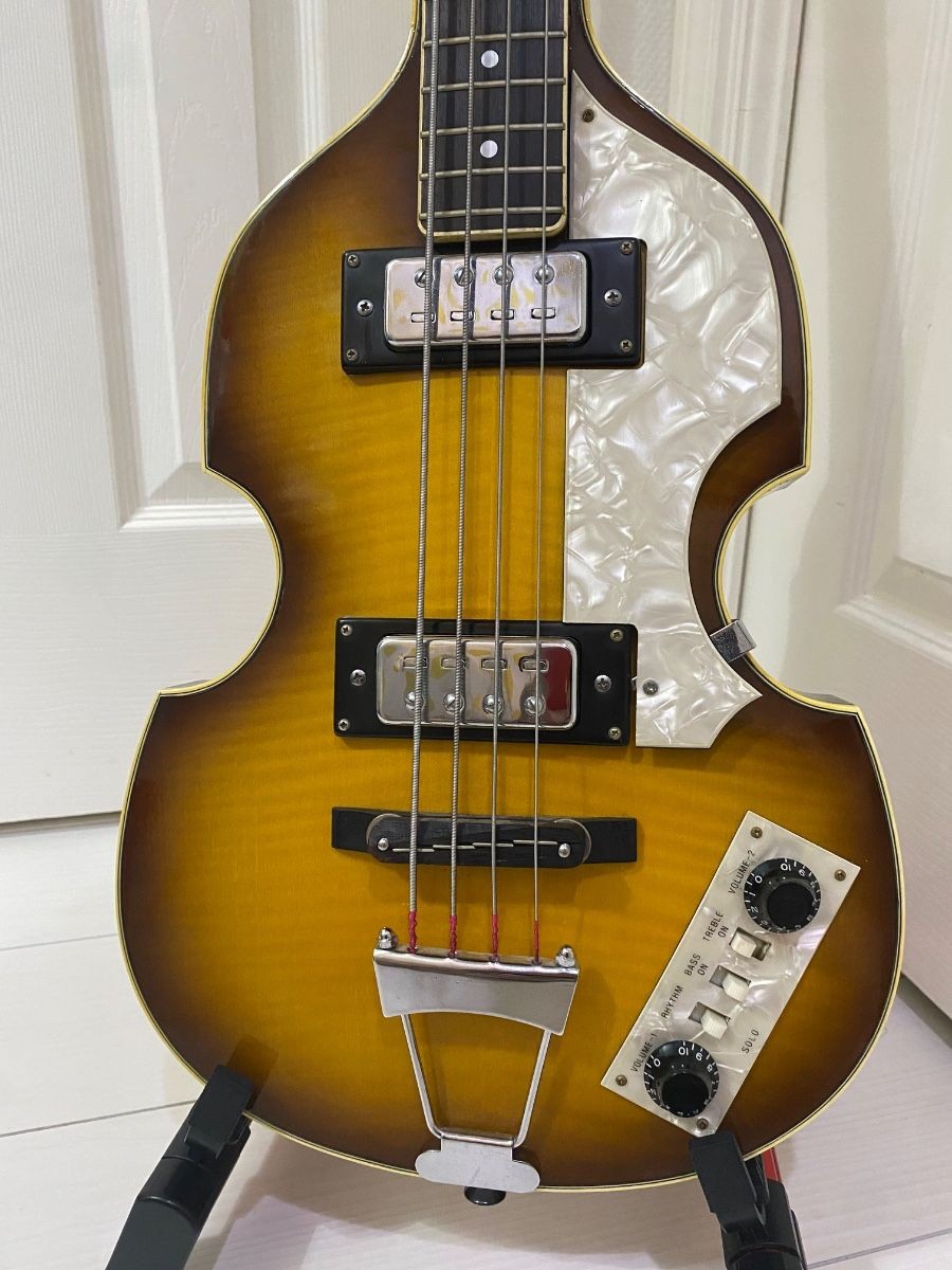 Japan Vintage Set Neck Bizarre Beatles Violin Bass Guitar