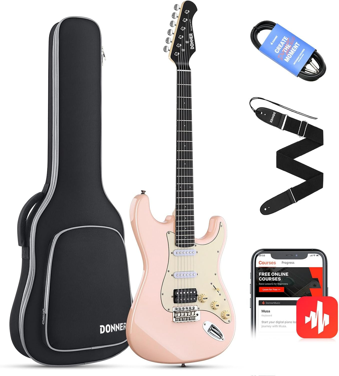 39 Inch Electric Guitar, Designer Series DST-200 Stylish Solid Body Electric Gui