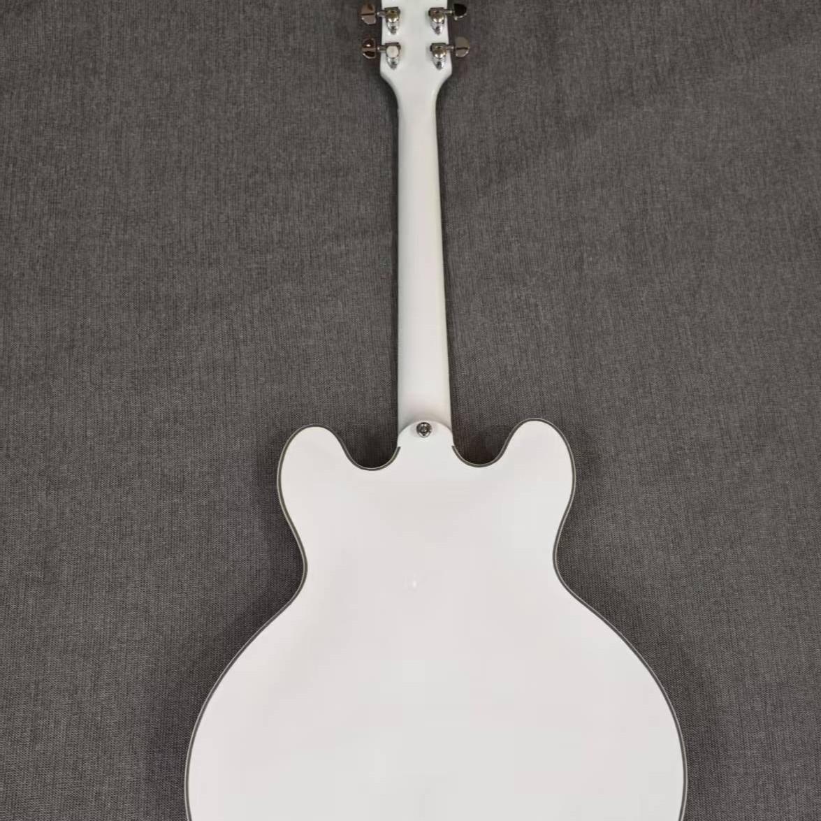 Custom 335 Alpine White Semi-hollow Electric Guitar Fixed Bridge 22Frets Ship US