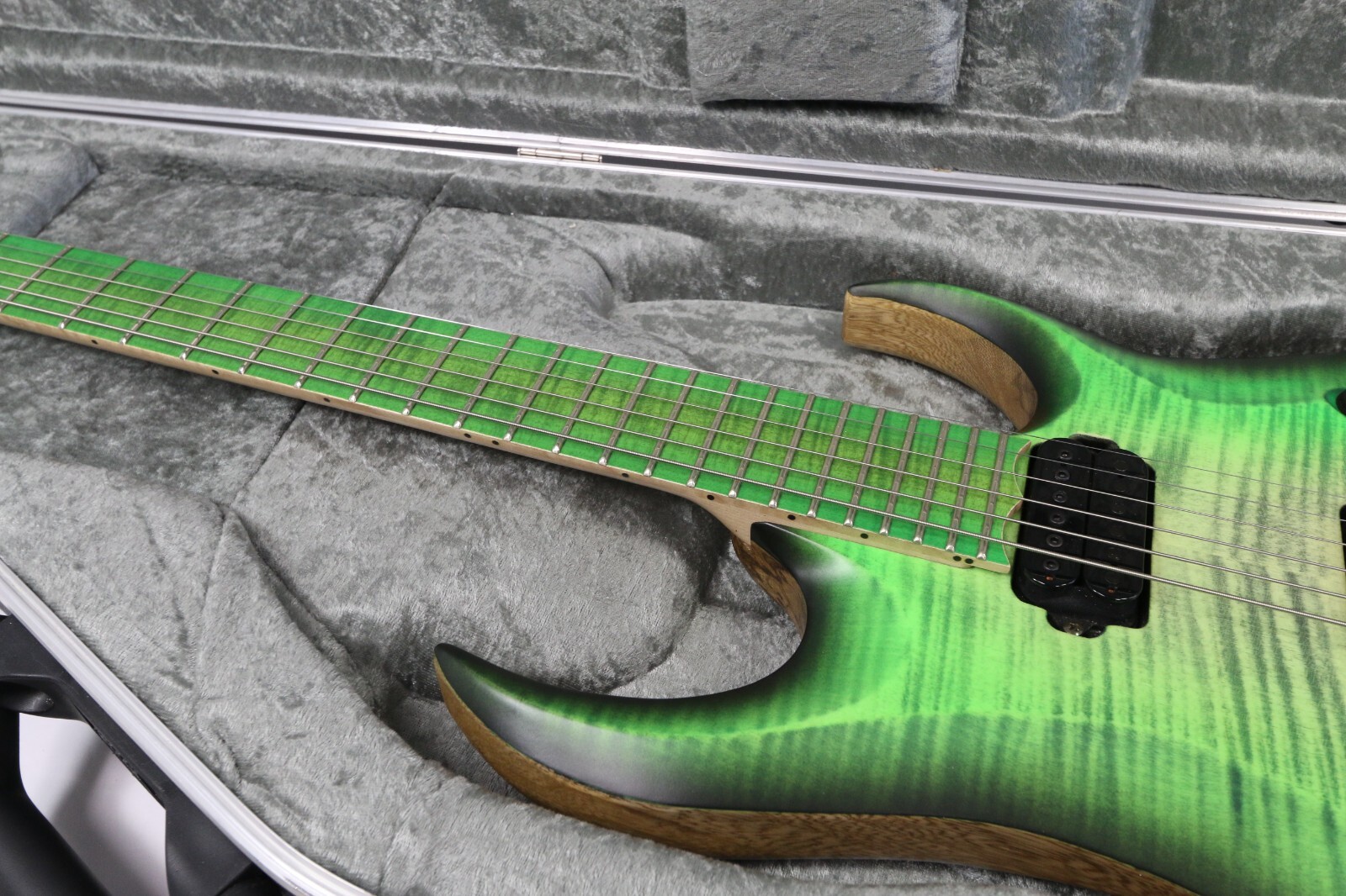 Overload Guitar Custom Raijin 6 6-String Acid Green Finish Exotic Wood New Other