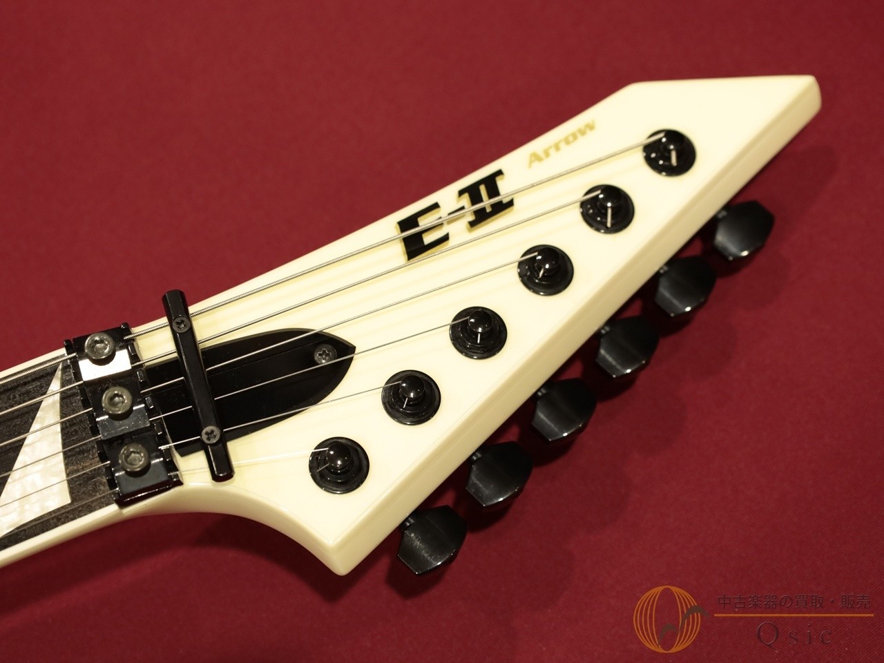 E-II Arrow Snow White Electric Guitar Thin U Shape Used
