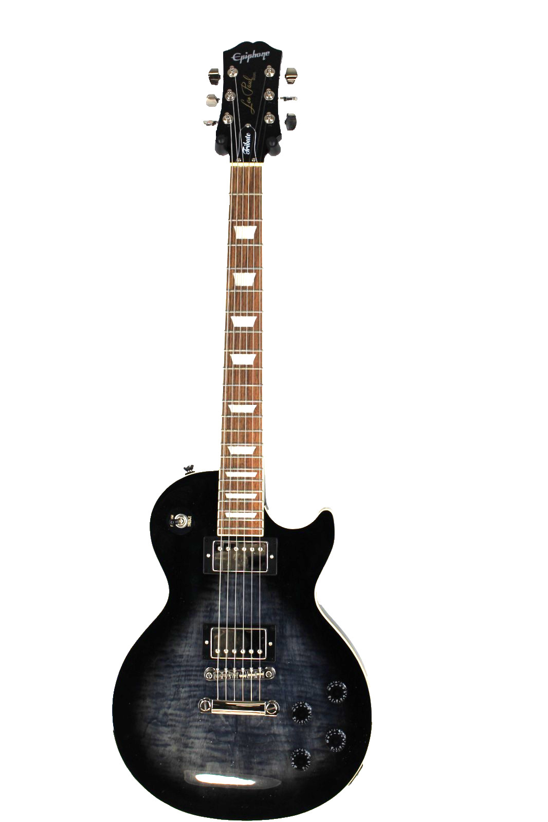 *CRACK* Epiphone Les Paul Tribute Electric Guitar, Ebony Burst #R6863
