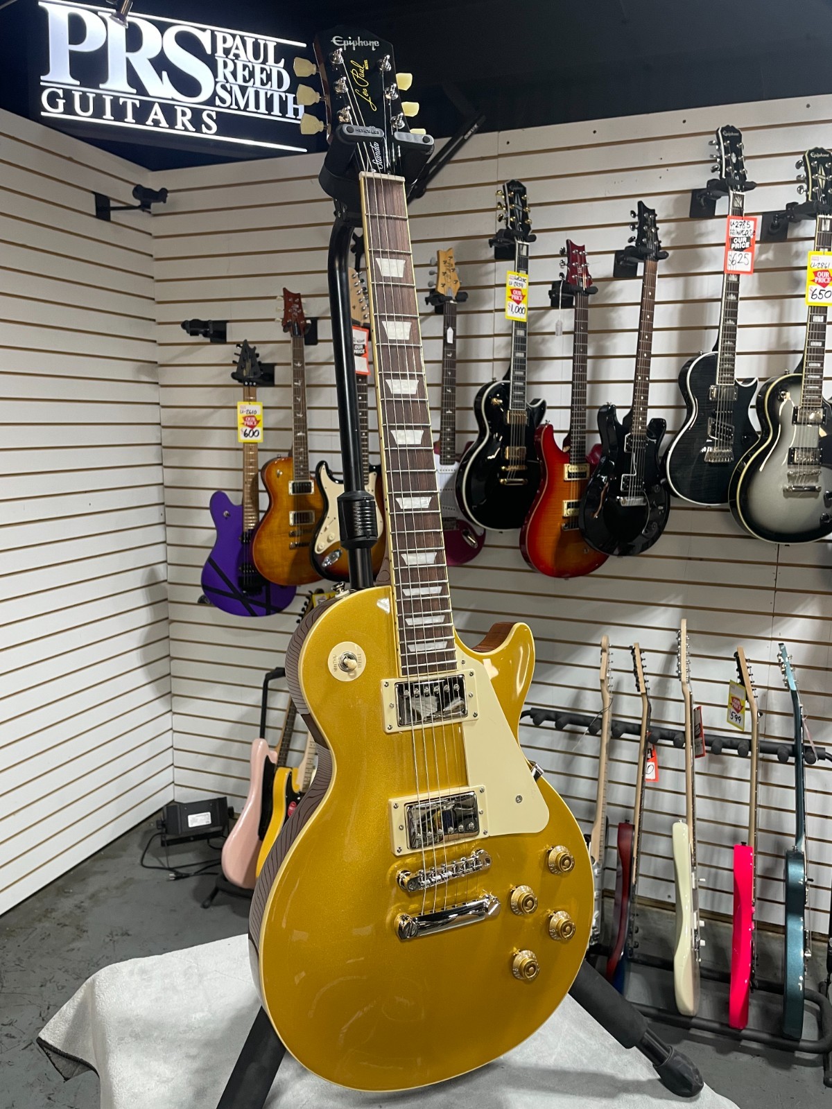 Epiphone Les Paul Standard 50s Electric Guitar – Gold w/Gig Bag & PLEK*D #504