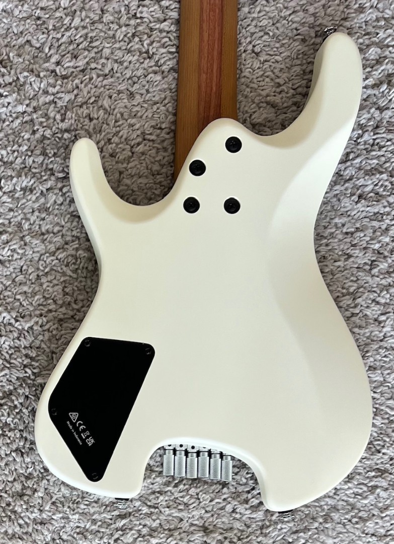 Ibanez ICHI10VWM Ichika Signature Headless Electric Guitar, Vintage White Matte
