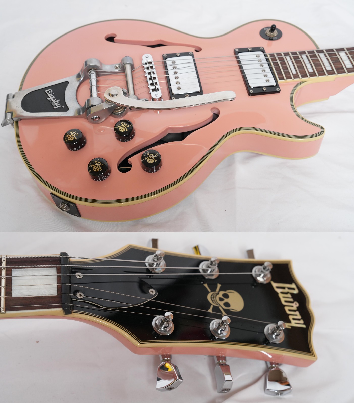 BURNY PLC-70PP Pink Swanky Spider Limited Edition Les Paul Custom(Some defects)