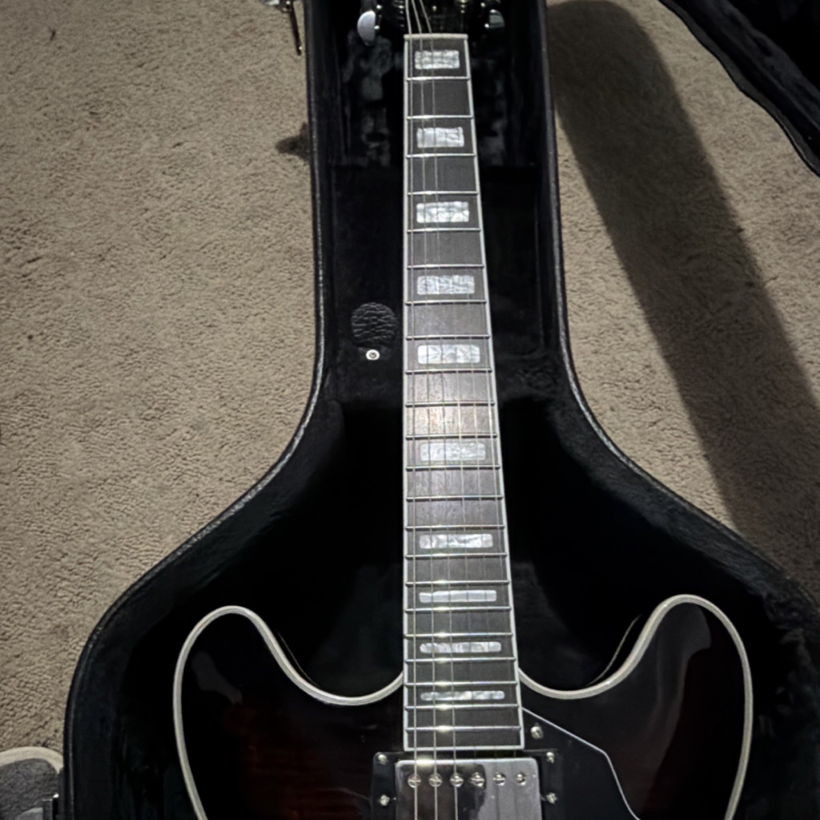Grote Semi-Hollow Electric Guitar Brown 6 String (DOES NOT INCLUDE HARD CASE)